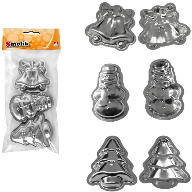 SMOLÍK KARÁCSONYI Mix 3 típus 15 darab 640 55-68 × 40-60 mm, ón (8594021416404)