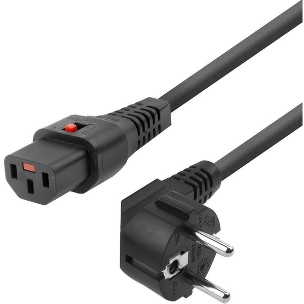 Microconnect MC-SCHC13-1 cavo di alimentazione Nero 1 m Spina di alimentazione di tipo E+F Accoppiatore C13