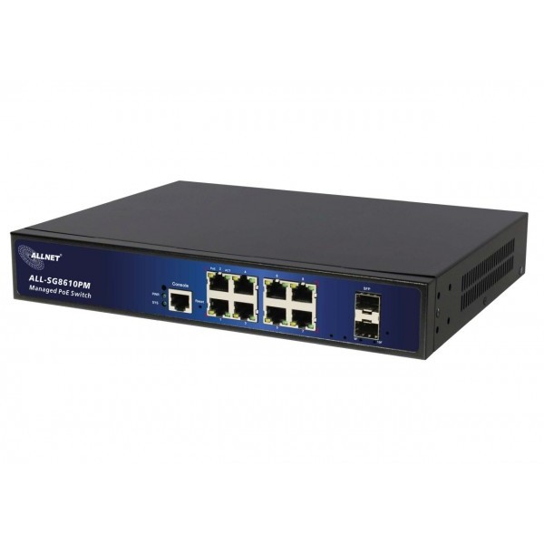Allnet ALL-SG8610PM Hálózati switch 8 + 2 Port 10 / 100 / 1000 MBit/s PoE funkció