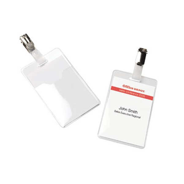 Office Depot 90x60mm klippes álló 50db névkitűző (1520148)