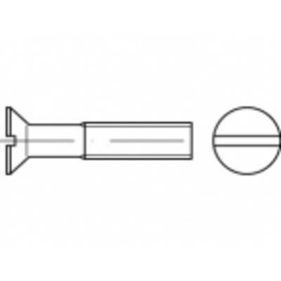 TOOLCRAFT TO-5452548 süllyesztett fejű csavar M12 40 mm egyeneshornyú ISO 2009 sárgaréz 50 db (TO-5452548)