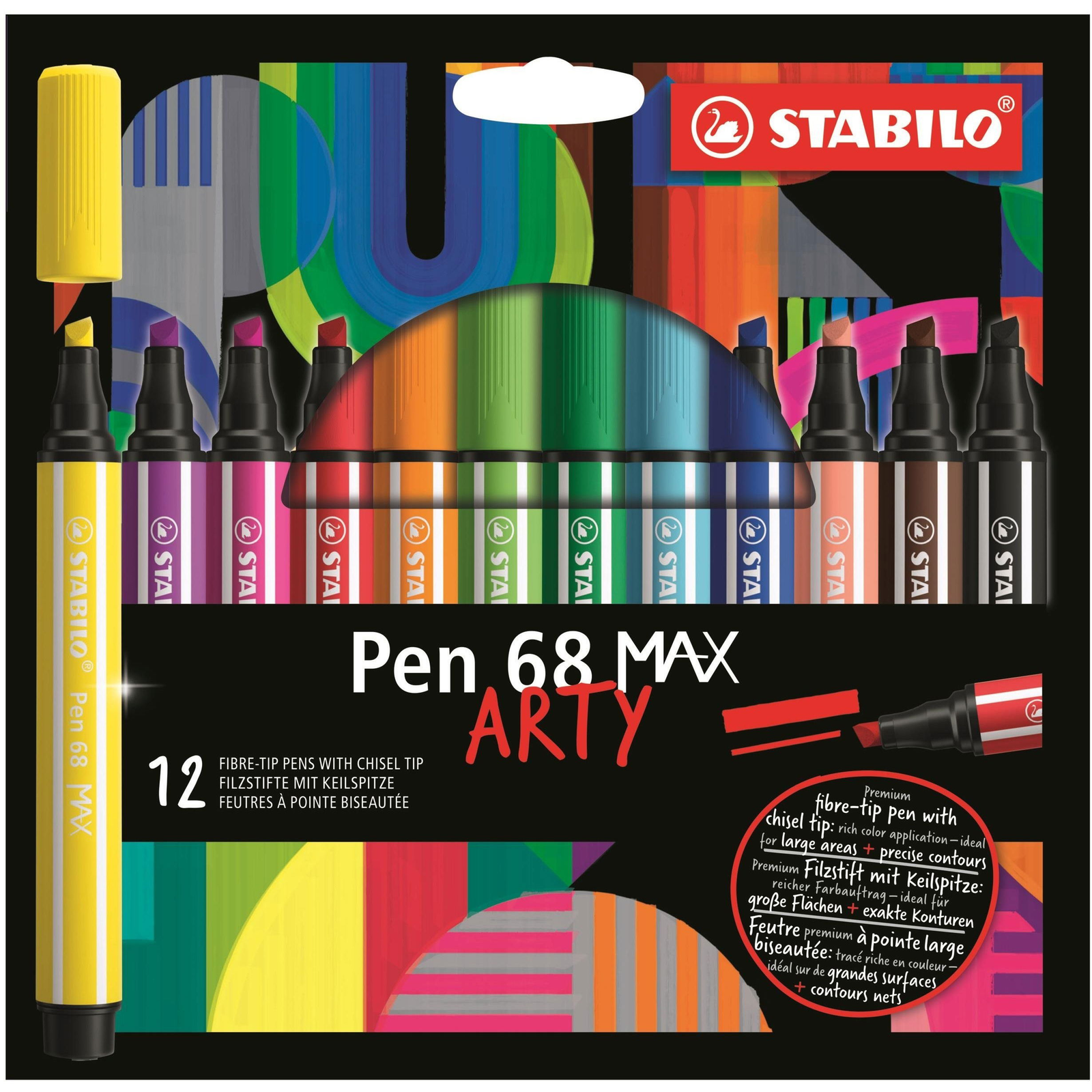 STABILO Pen 68 MAX - ARTY - 12 db (4006381590013)