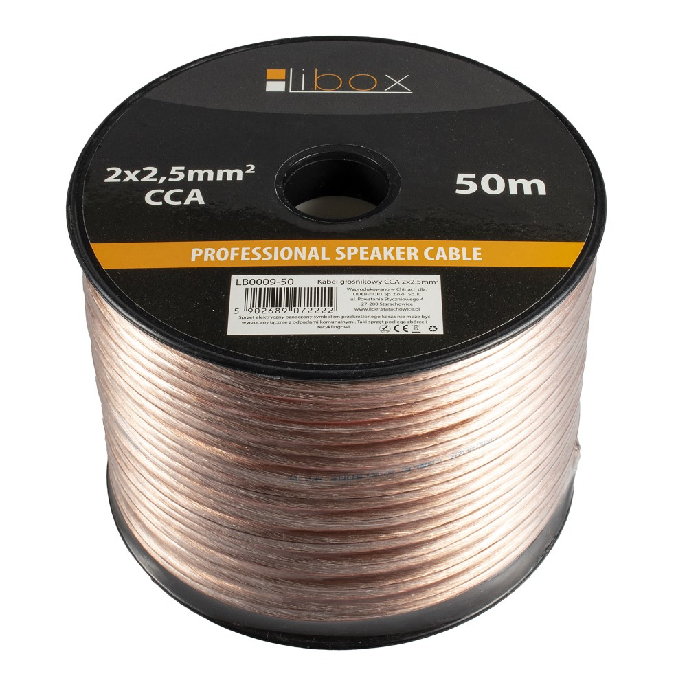 Libox LB0009-50 Hangszóró kábel 2x2.5mm (50m) (LB0009-50)