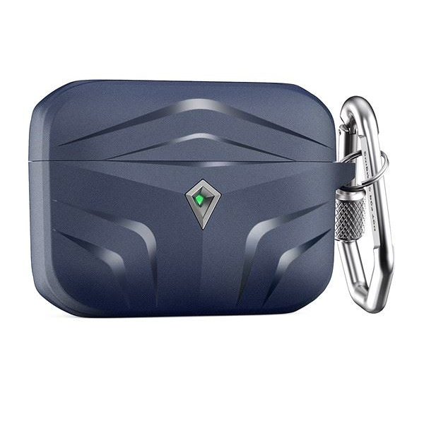 Phoner Rubber Apple Airpods Pro szilikon tok akasztóval éjkék (PN-CP-140-MB) (PNCP140MB)