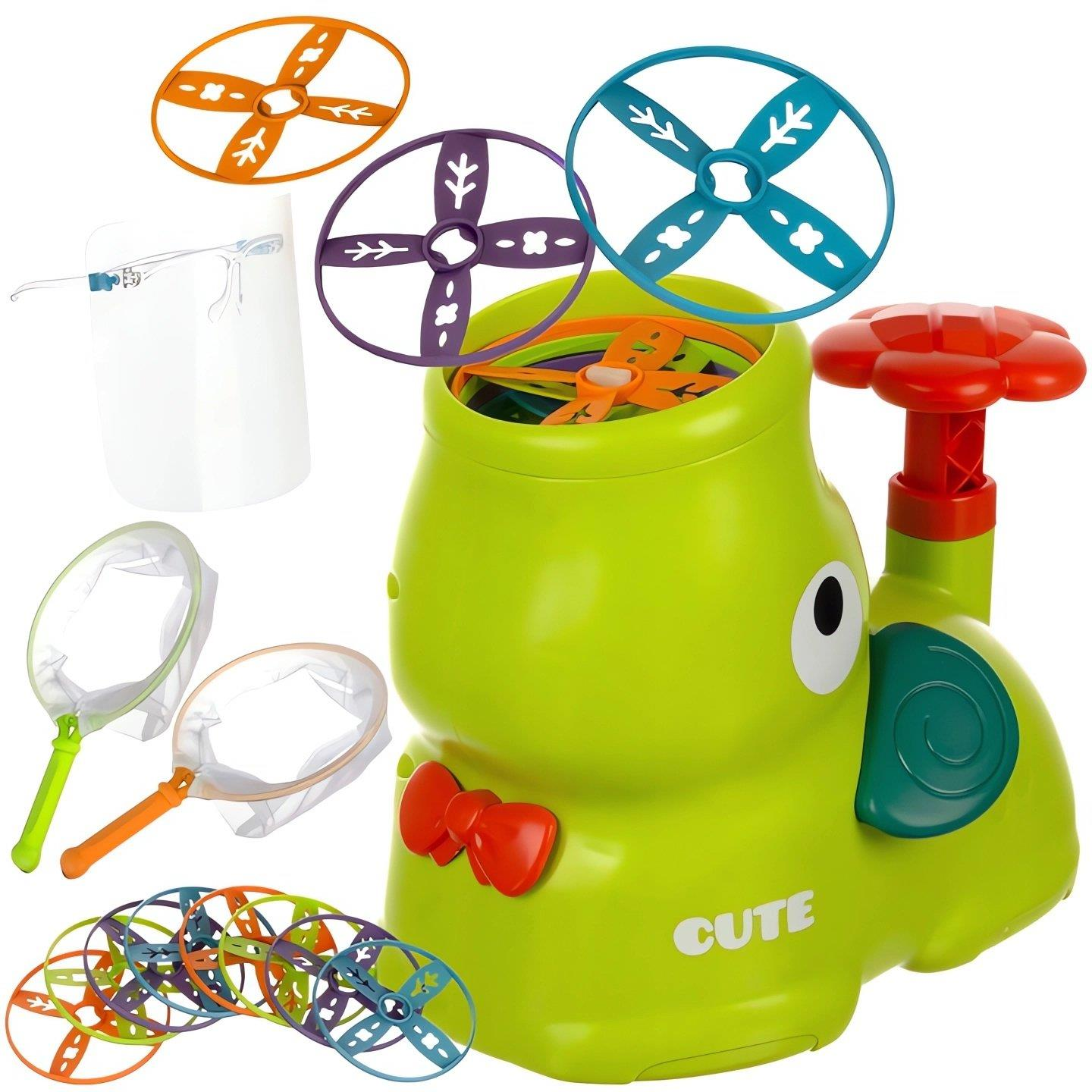 Kruzzel 24840 Arcade game Catch the Frisbee elephant, green (57319)