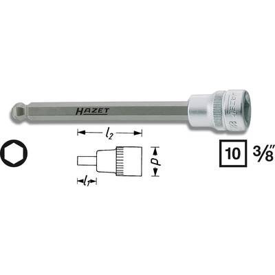 Belső hatlapfejű csavarhúzó betét 6 mm-es fejjel 3/8 (10 mm) meghajtással 116 mm hosszú Hazet 8801KK-6 (8801KK-6)