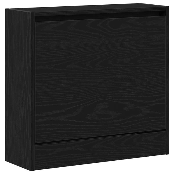 vidaXL Szafka na buty Czarny Dąb 60x21x57 cm Drewno inżynieryjne