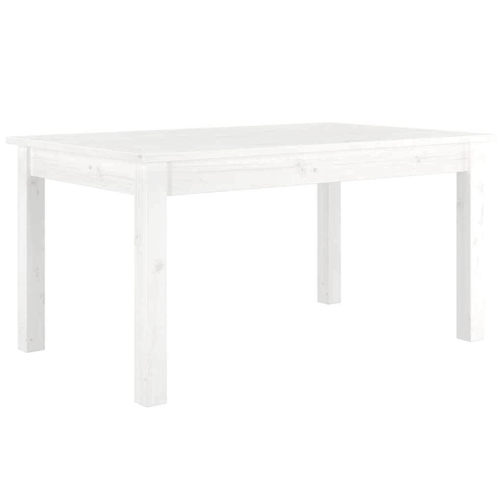 fehér tömör fenyőfa dohányzóasztal 80 x 50 x 40 cm (814280)