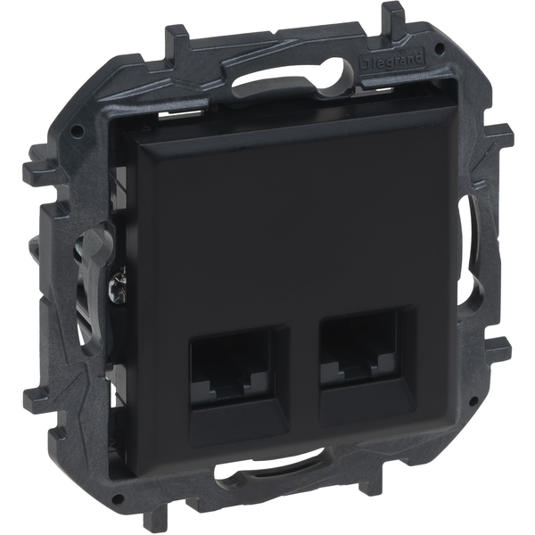 LEGRAND NILOE STEP 863560B Zásuvka internetová 2xRJ45 UTP kat. 5e ČERNÁ