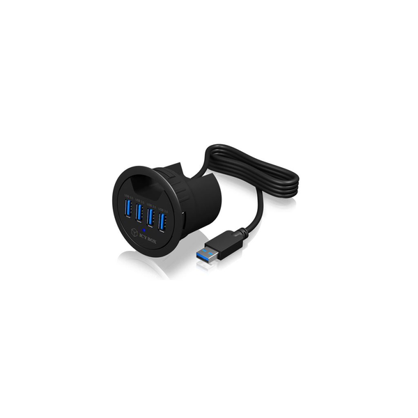 ICY BOX IB-HUB1403 USB 3.2 Gen 1 (3.1 Gen 1) Type-A 5000 Mbit/s Sort