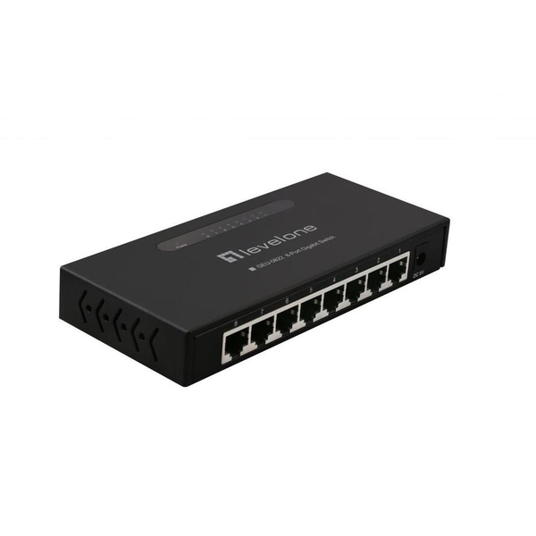 LevelOne GEU-0822 netværksswitch Ikke administreret Gigabit Ethernet (10/100/1000) Sort