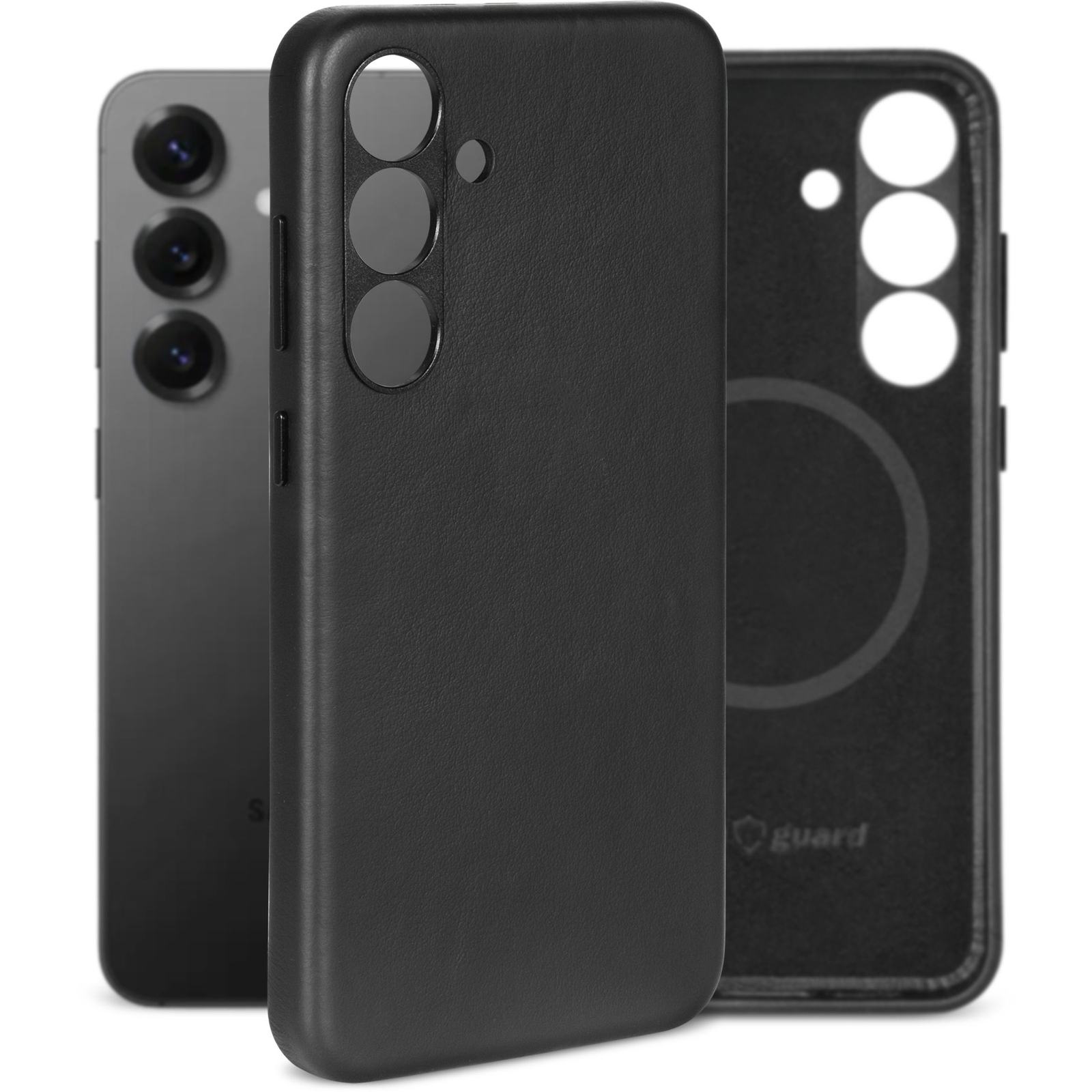 AlzaGuard Genuine Leather Samsung Galaxy S25+ MagSafe fekete tok (AGD-GLCM17B)