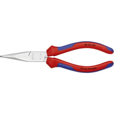 Hosszúcsőrű fogó 190 mm, hosszú, fél kerek, fogazott pofa, Knipex 30 25 190 (30 25 190)