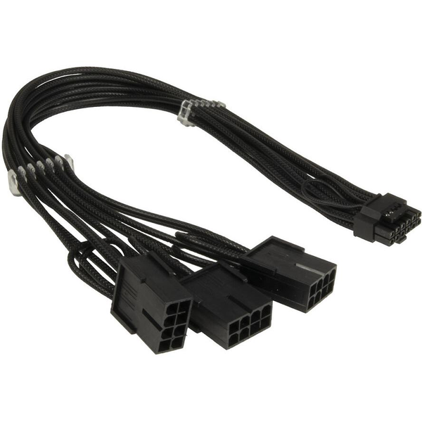 Voeding PCIe 12+4pin --> 3x8-pin 0.34m Inter-Tech