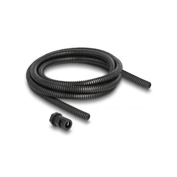 Delock Kábel védő borítás 2 m x 10 mm PG7 vezeték csatlakozós készlet fekete