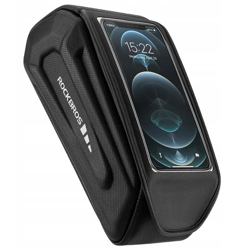 Rockbros Vázra rögzíthető Kerékpáros Táska 1.7 L + 6,8" Telefontok zseb - Fekete (Rockbros-30120064001)