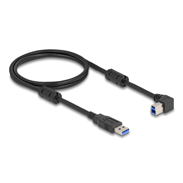 Delock USB 5 Gbps kábel A-típusú apa - B-típusú apa 90 jobbra hajlítva 1 m (81108)