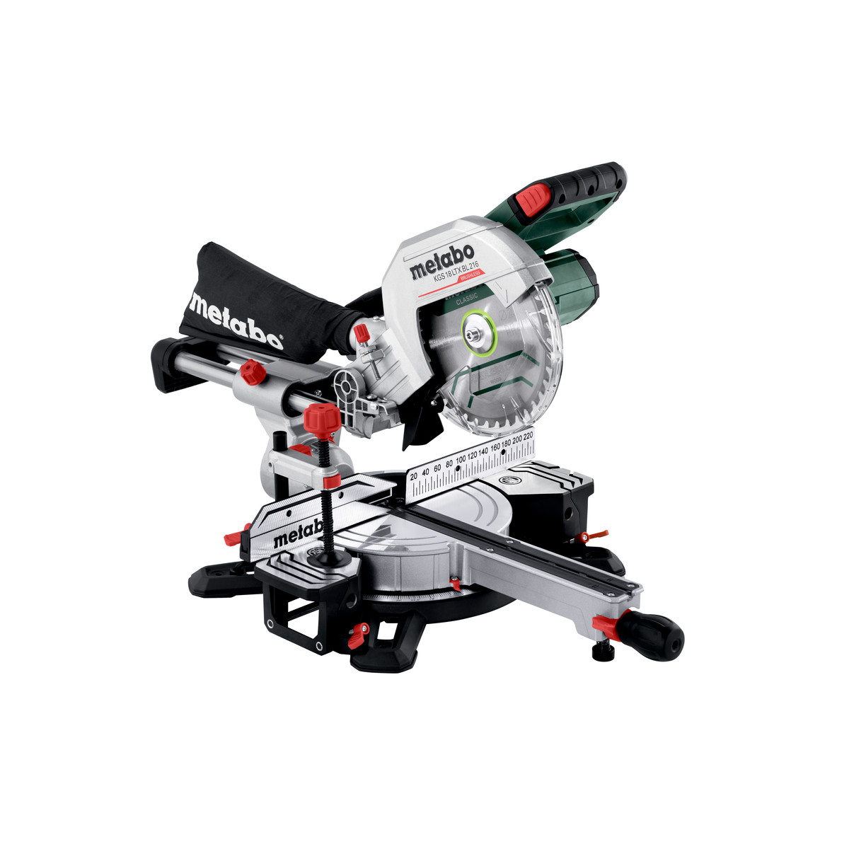 Metabo KGS 18 LTX BL 216 18V Akkumulátoros Fejezőfűrész (Akku és töltő nélkül) (614216850)