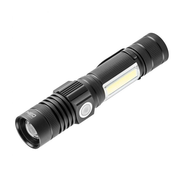 Neo Tools 99-033 Zseblámpa tölthető 2 funkciós USB 800lm CREE T6 LED 10W