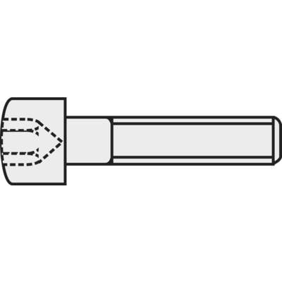 Toolcraft belső kulcsnyílású csavar M4 x 16 mm, 100 db, fekete, DIN 912 839678 (839678)