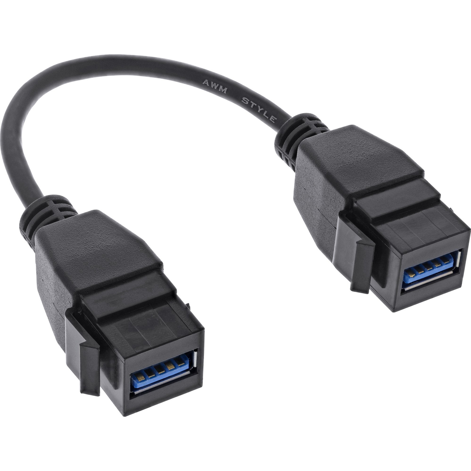 InLine 76206D USB kábel USB 3.2 Gen 1 (3.1 Gen 1) 0,2 M USB A Fekete (76206D)