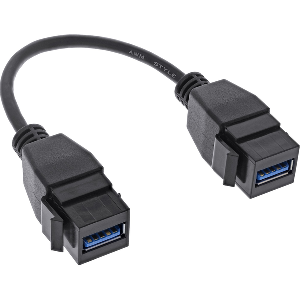 InLine 76206D cabluri USB USB 3.2 Gen 1 (3.1 Gen 1) 0,2 m USB A Negru