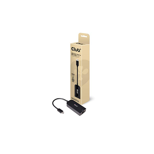 CLUB3D CAC-1520 tussenstuk voor kabels USB C Ethernet Zwart