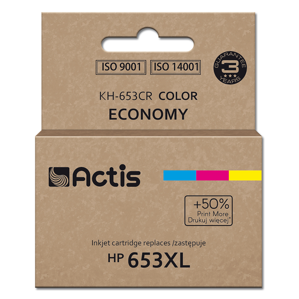 Actis KH-653CR Tintapatron Tri-color HP 653XL kompatibilis