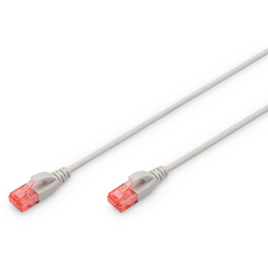 Sieťový kábel DIGITUS CAT 6 U-UTP 2m sivý - vysoký výkon