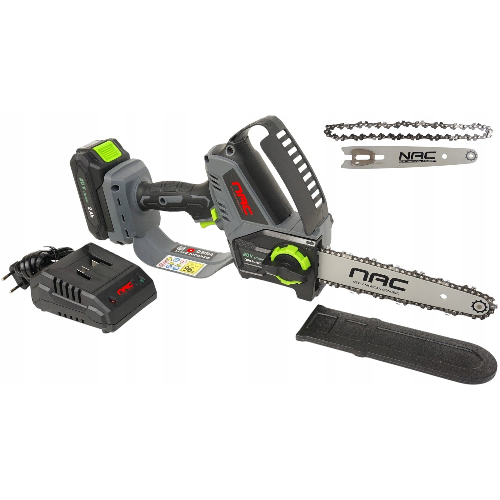 NAC BATTERY CHAINSAW MINI 20V 1x2Ah 20.3cm