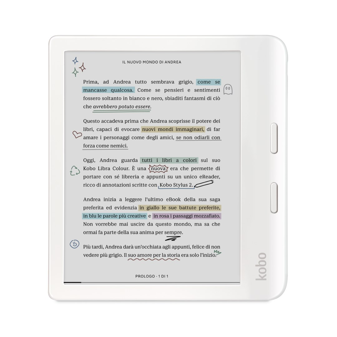 Rakuten Kobo Libra Colour 32 GB E-book olvasó - Fehér (N428-KU-WH-K-CK)
