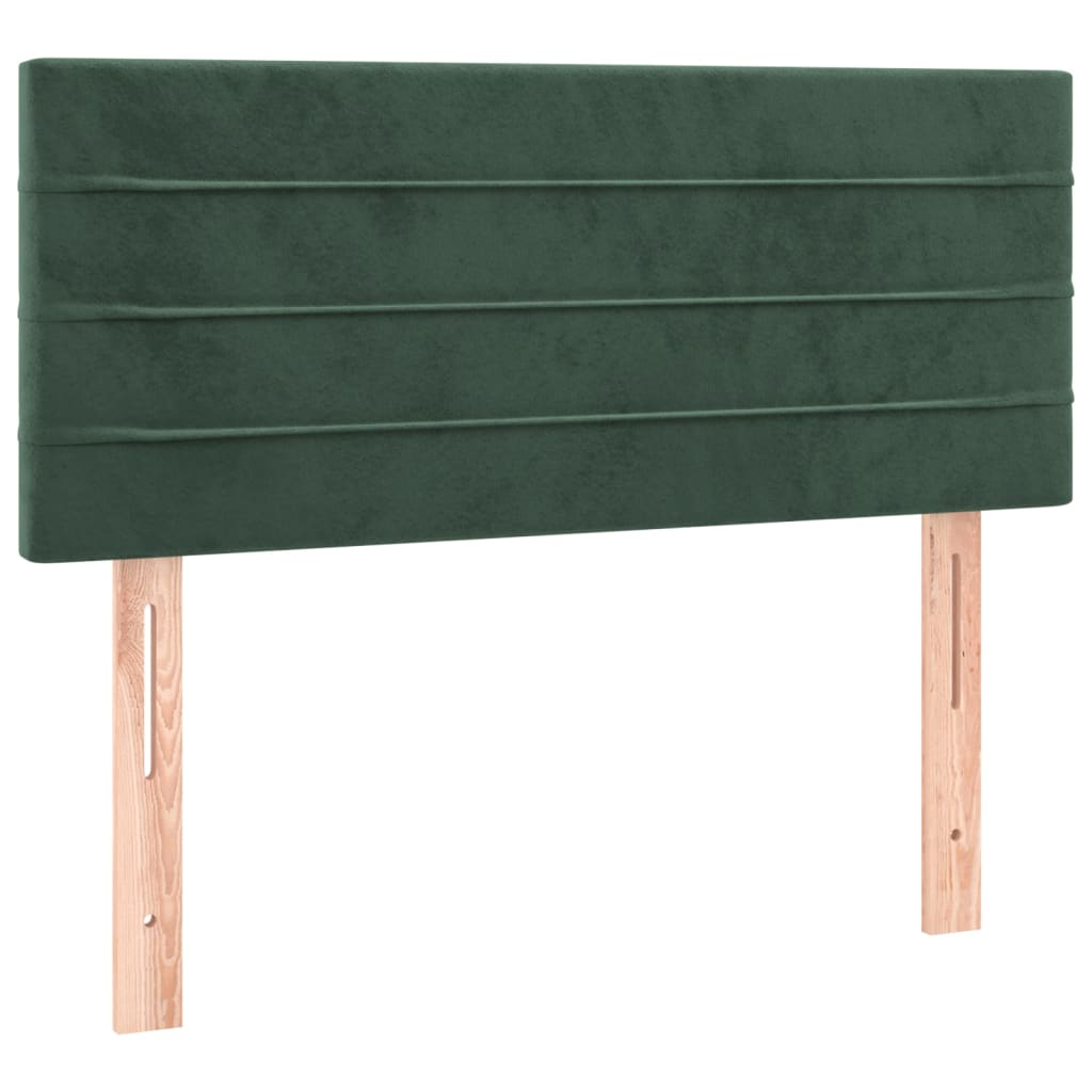 sötétzöld bársony fejtámla 90x5x78/88 cm (346127)