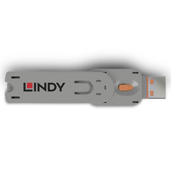 Lindy 40623 blokátor portů Klíč od blokátoru portu USB Typ-A Oranžová ABS (akrylonitril-butadien-styren) 1 kusů