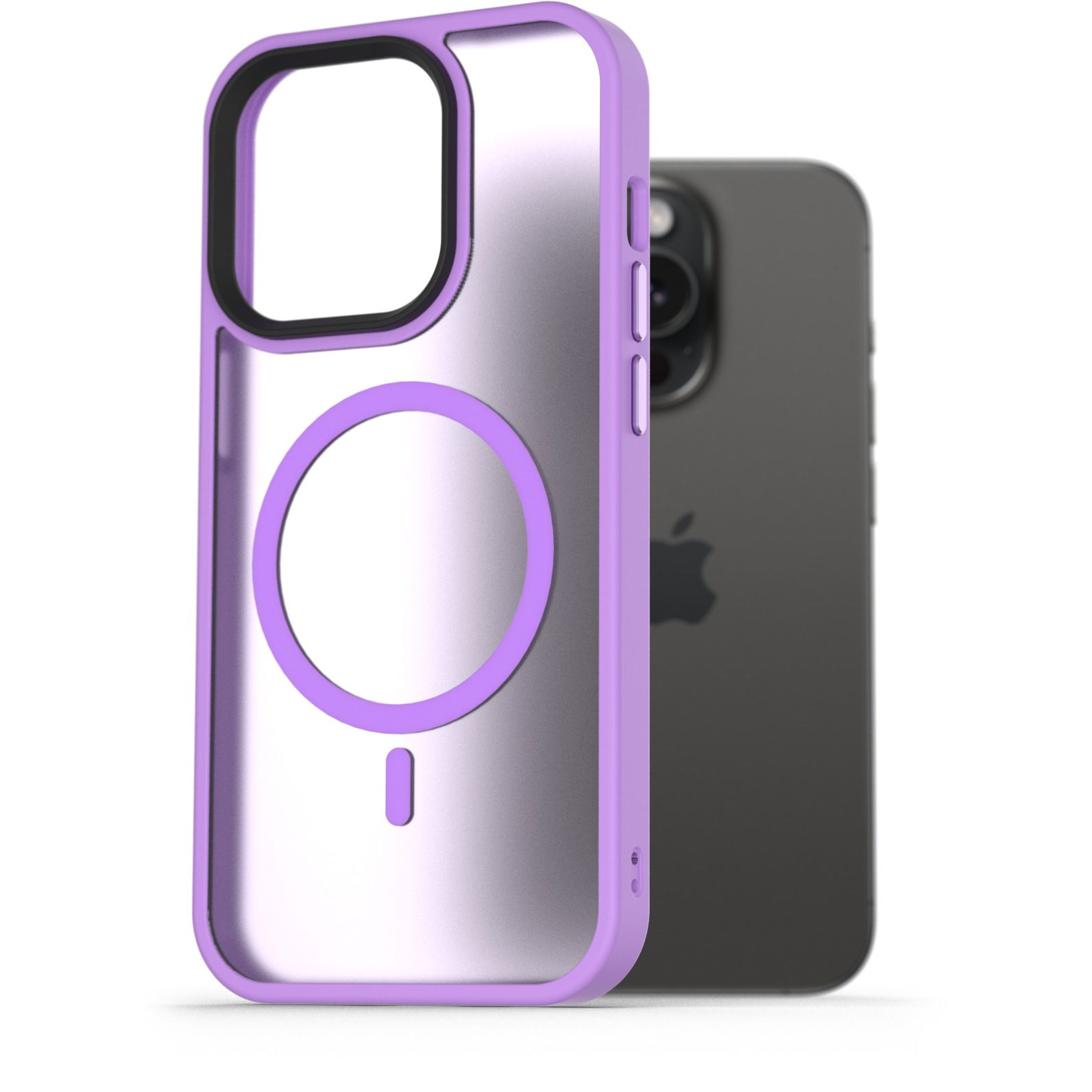 AlzaGuard Matte Case iPhone 15 Pro MagSafe világoslila tok (AGD-PCMM17V)