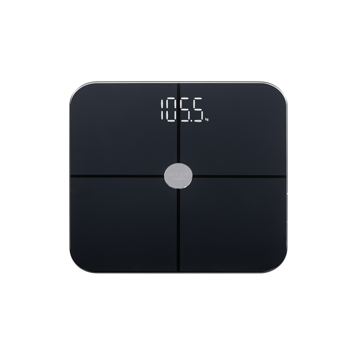 Adler AD 8187 Smart Digitális BMI személymérleg - Fekete (AD 8187 BLACK)