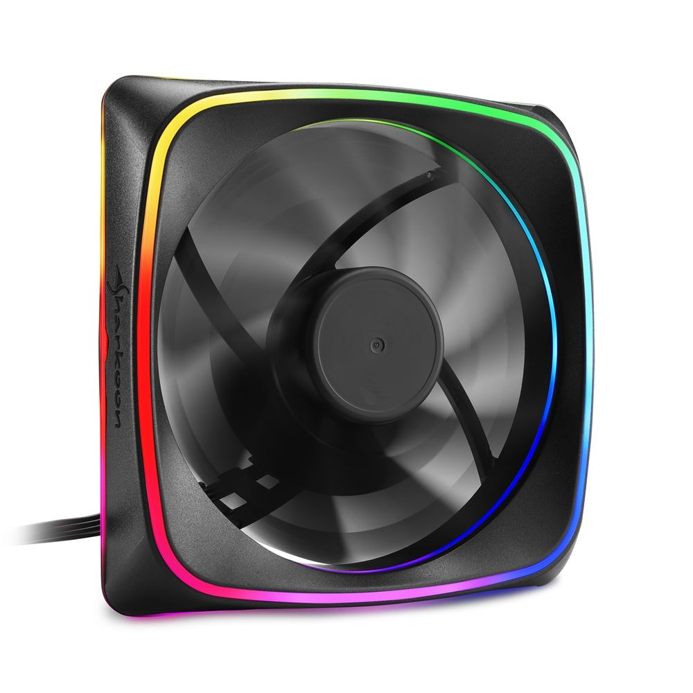 Sharkoon RGB SHARK Lights 12cm ház hűtő ventilátor (4044951028924) (4044951028924)