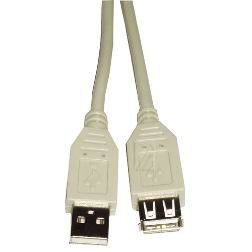 VALUE USB 2.0 Verlngerungskabel, Typ A-A, ST/BU, wei, 1,8 m