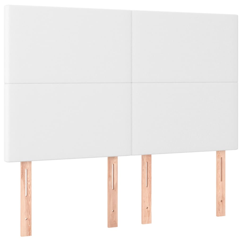 4 db fehér műbőr fejtámla 72 x 5 x 78/88 cm (3116143)