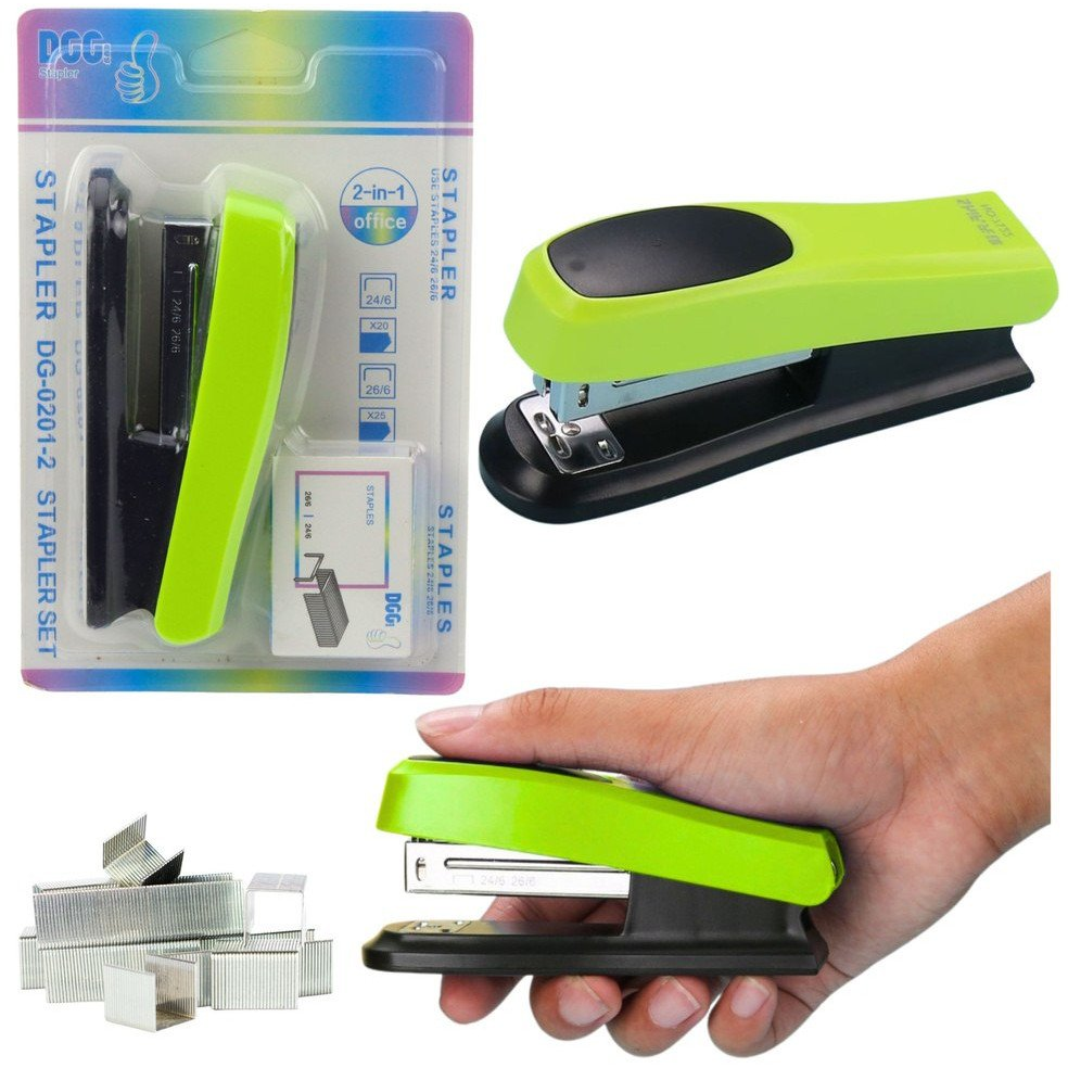 Zöld Irodai Tűzőgép, Akár 30 Lap, Tűzőkapcsok, 24/6, 13 cm  21923 (21923)