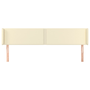 krémszínű műbőr szárnyas fejtámla 163x16x78/88 cm