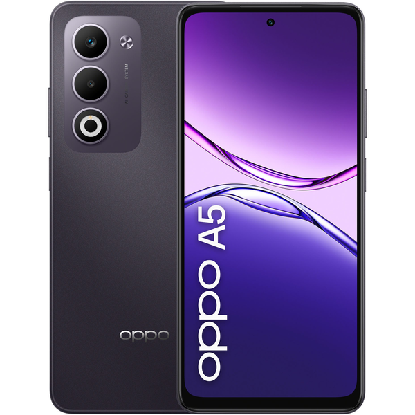 OPPO A5 16,9 см (6.67") Двойна SIM карта Android 15 4G UBS тип C 6 GB 128 GB 6000 mAh Пурпурен