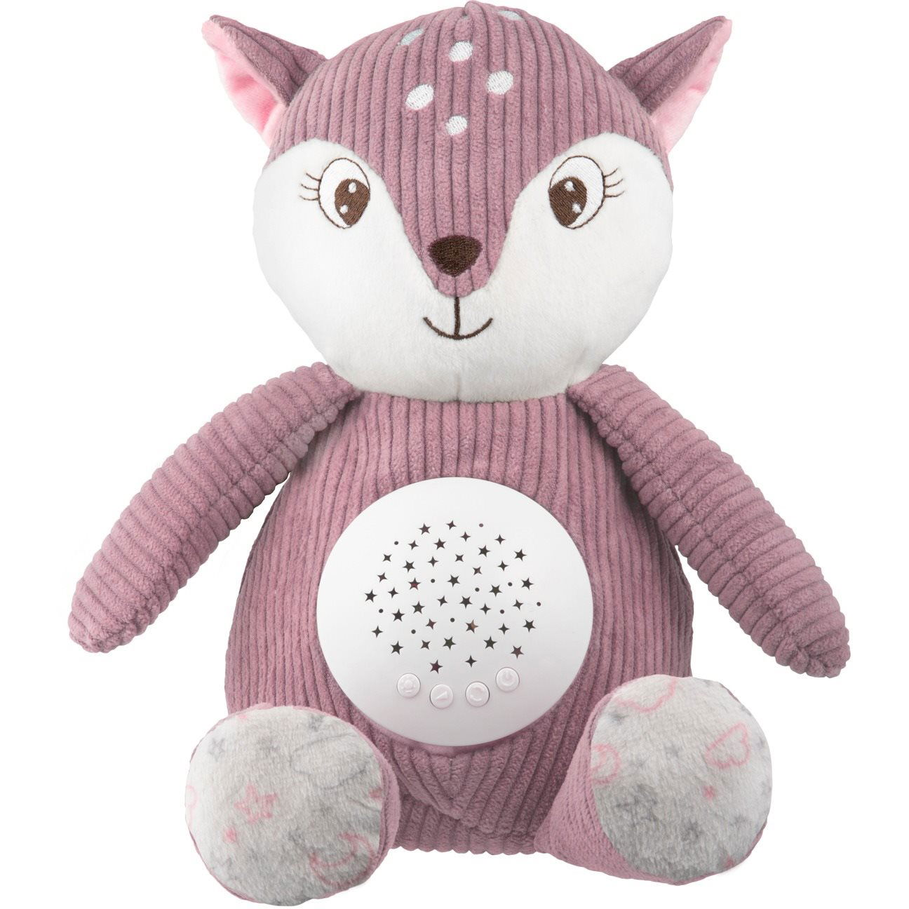 Canpol babies Plüss őzgida - 3in1, zenélő, projektoros, rózsaszín (5901691854154)