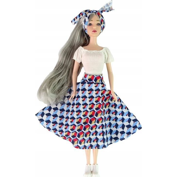 Emily Szürke Hajú Baba - Cicával és Hintával (13910)