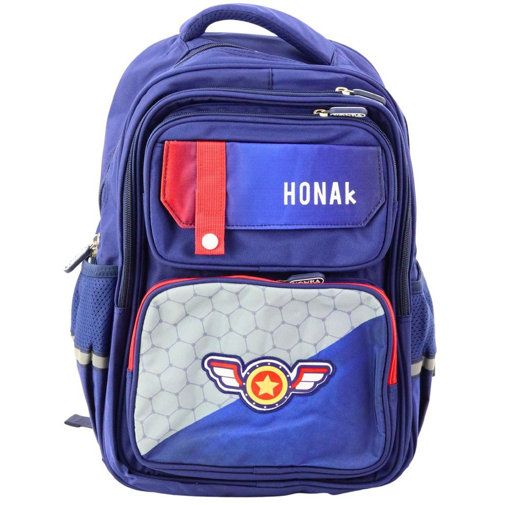 Iskolai Hátizsák Patch Mellpánttal Navy Blue 20L (22016)