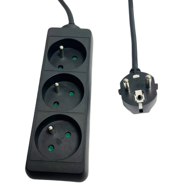 3-way Power Strip French Type
