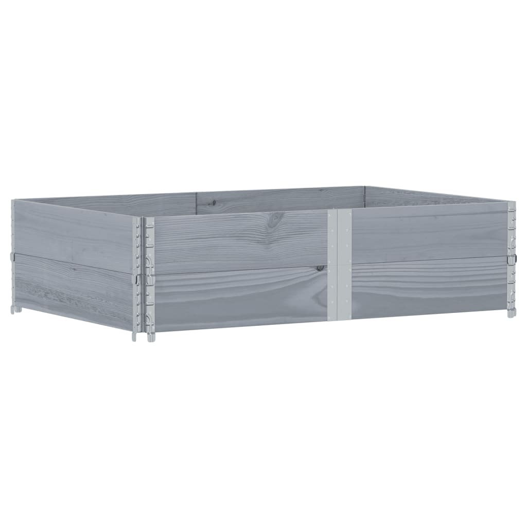 szürke tömör fenyőfa kerti növénytartó 150 x 100 cm (3295417)