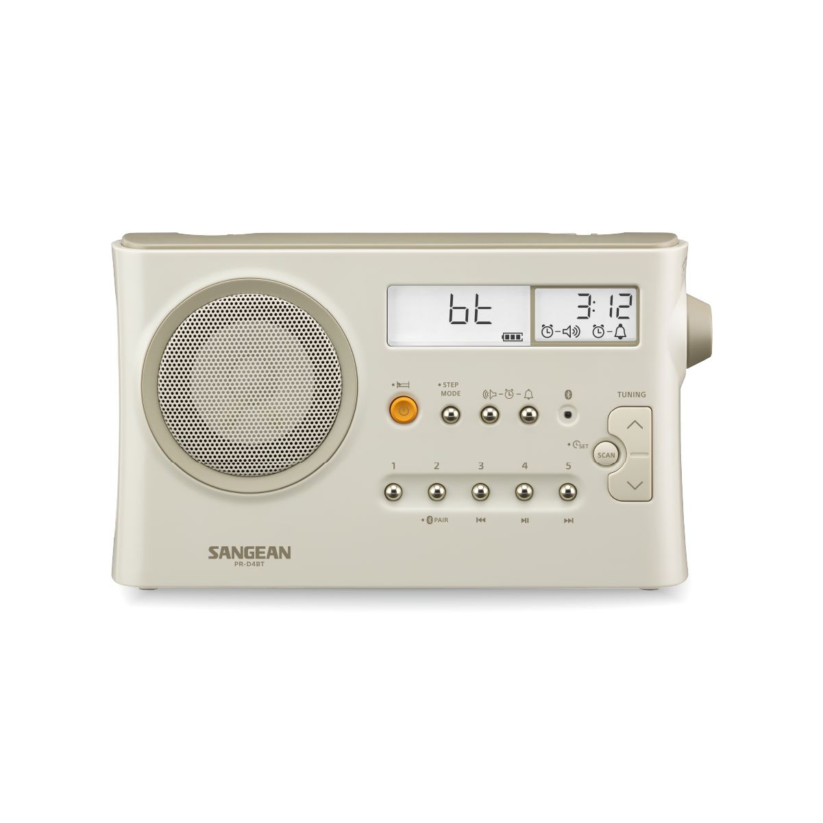 Sangean PR-D4BT Hordozható AM / FM Rádió - Krém (A500491)