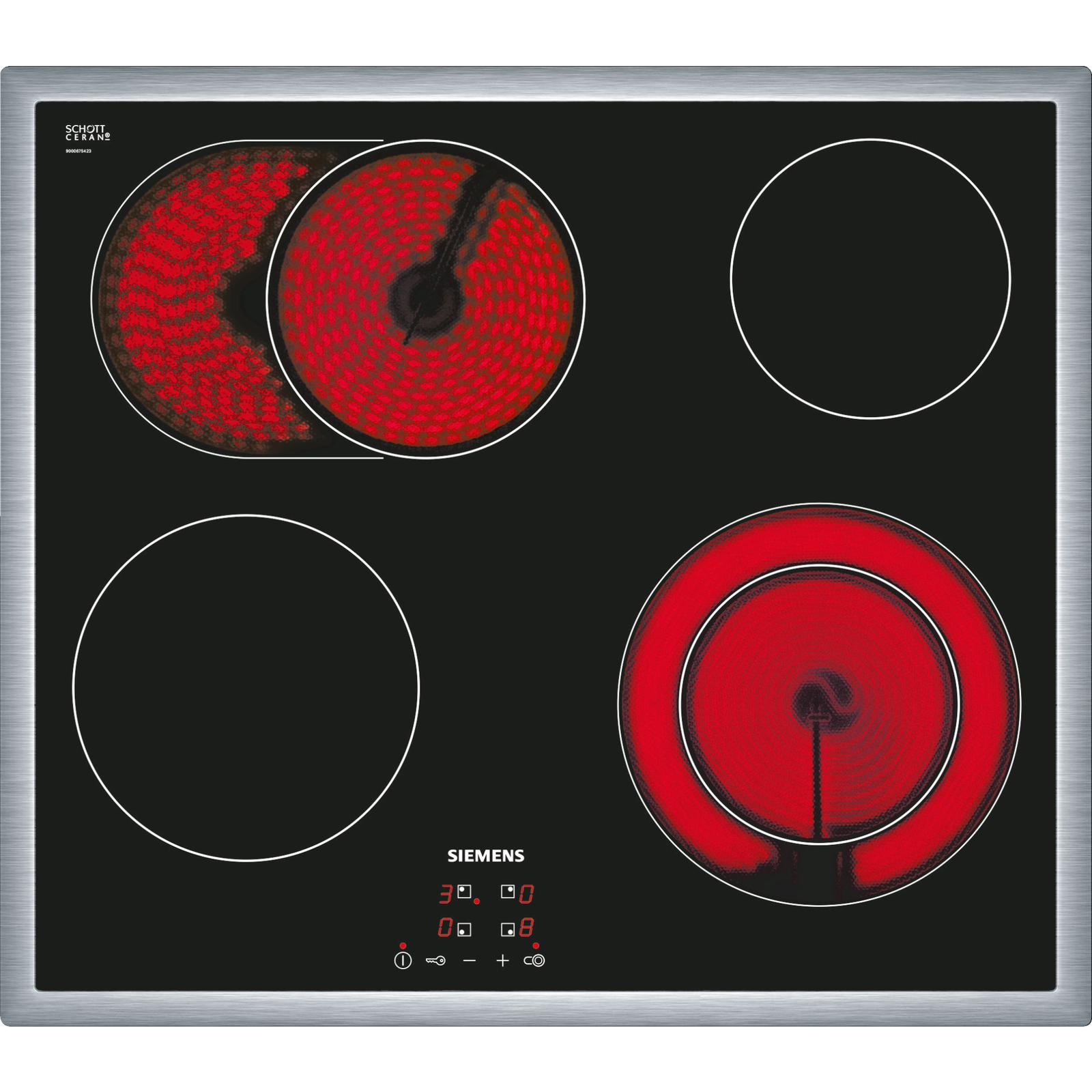 Siemens ET645HN17E iQ300 Elektromos főzőlap Fekete/Inox (ET645HN17E)