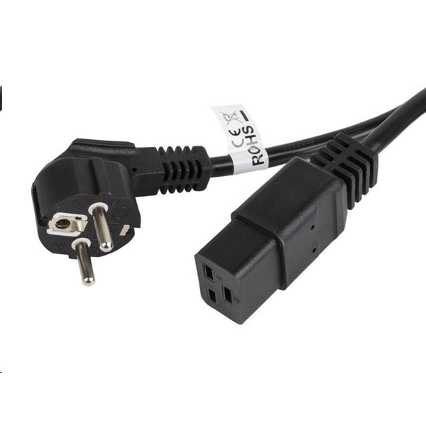 LANBERG Netzkabel-Verlängerung CEE 7/7->IEC 320 C19 1,8m VDE