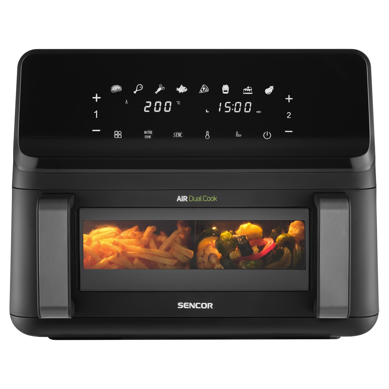 Sencor SFR 9650BK Forrólevegős fritőz 9L 2700 Watt - Fekete (SFR 9650BK)